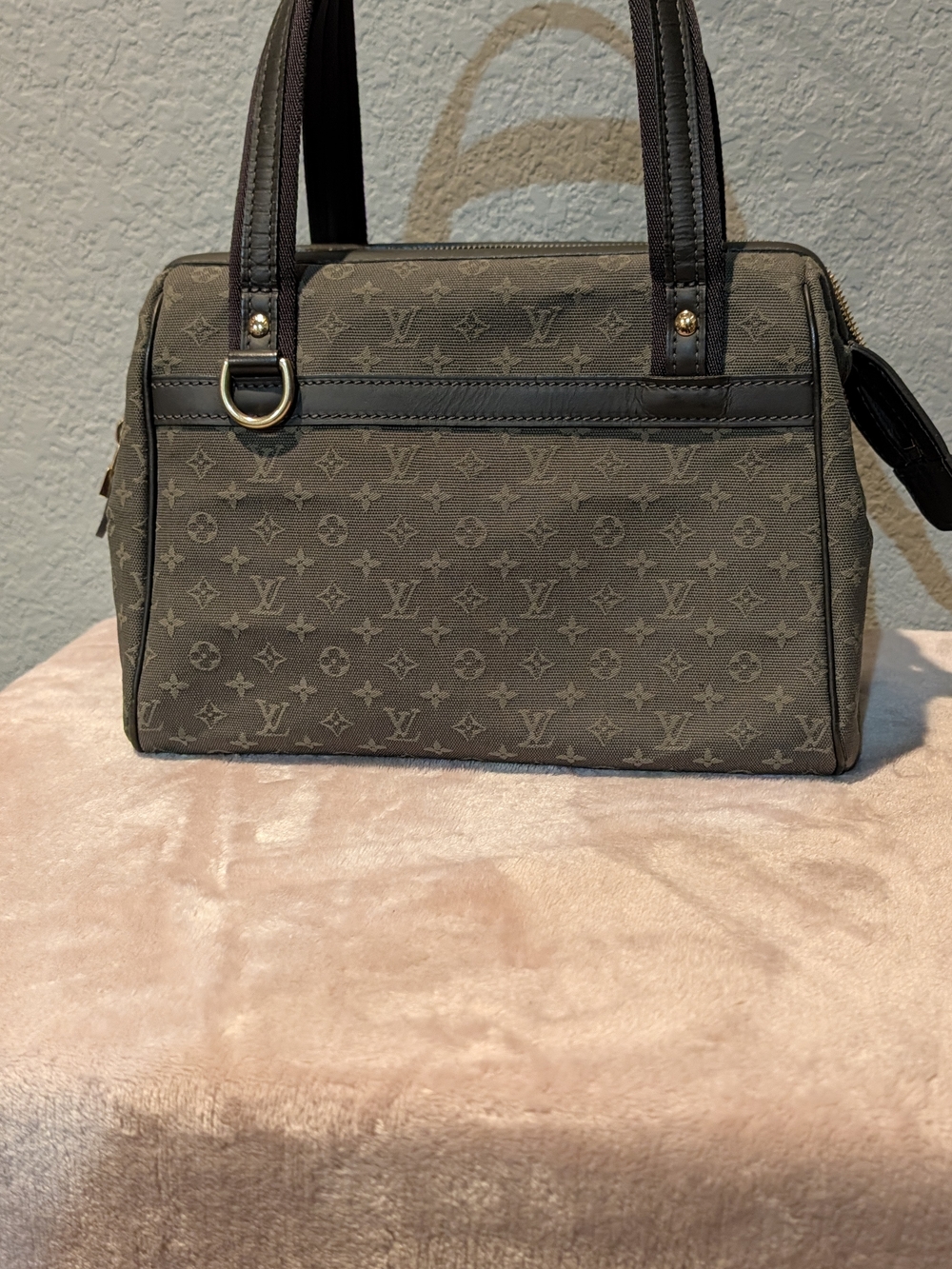 Louis Vuitton  Mini Lin Josephine in Olive Green and Dark Brown